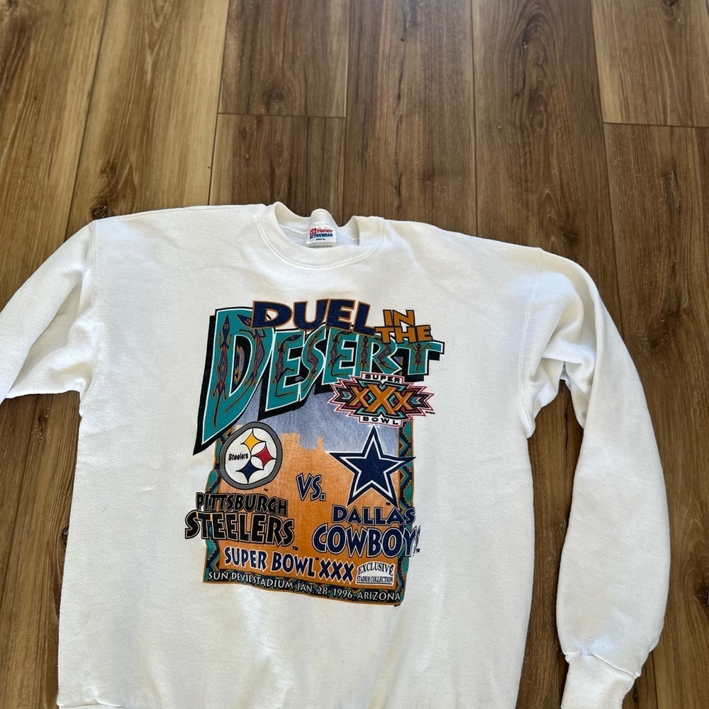 Vintage 1996 fuel in the desert NFL Super Bowl crewneck sweatshirt - Picture 2 of 5